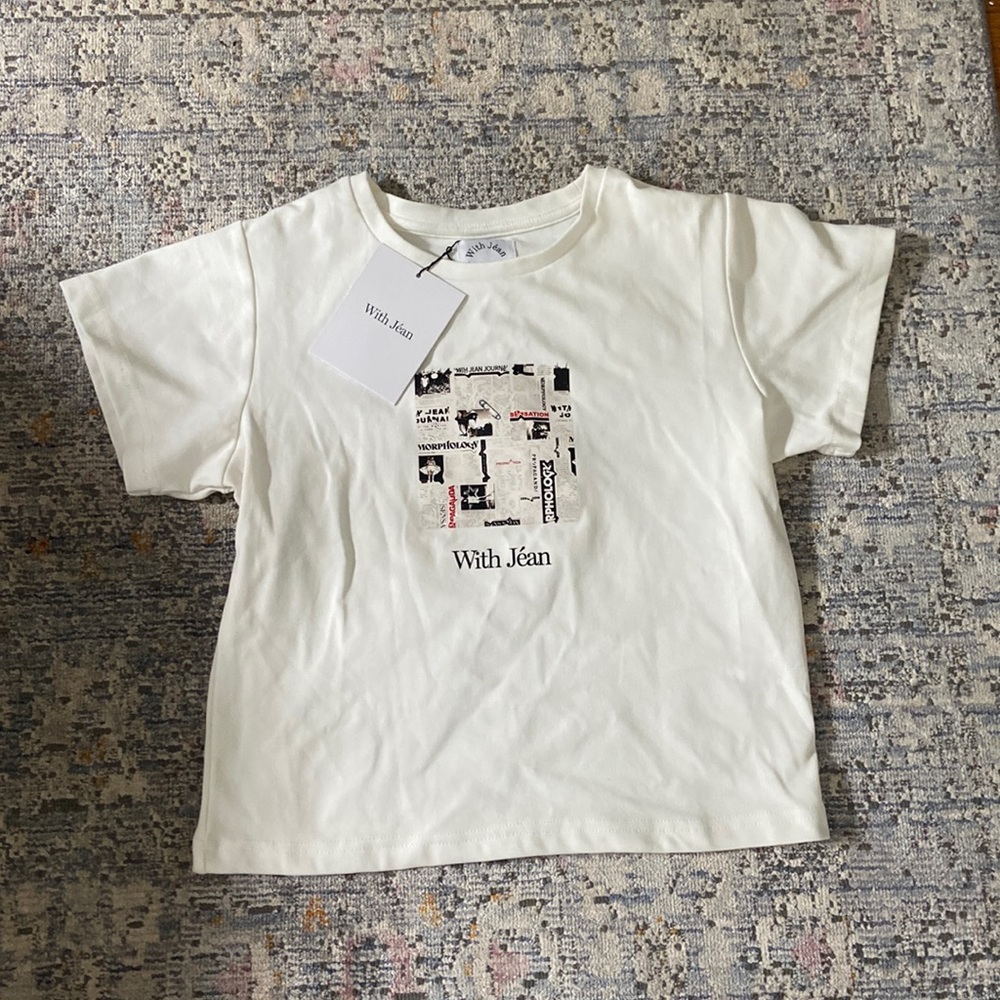 NEW With Jean “Read all about it tee” AND BAG